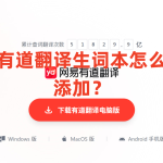 有道翻译生词本怎么添加？